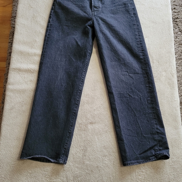 Levi's Ribcage Straight Feelin' Cagey Black size 27 - Picture 6 of 16